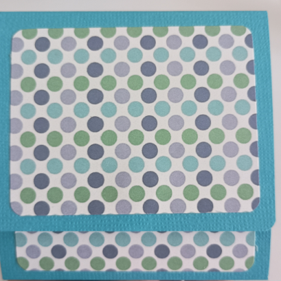 Blue with purple blue and green polka dots 3x3 Sticky Notepad