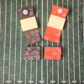 Football Mini Sticky Color Duo Notepads 2-Pack - Team Brown & Orange